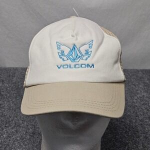 Volcom Trucker Hat Beige Cap Wings Logo Skater Surf Streetwear‎ Y2K Outdoor